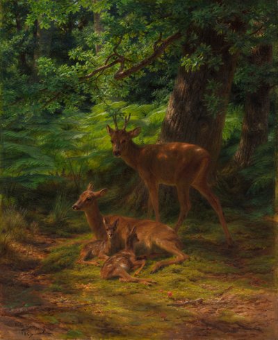 रीपोज, 1867 में हिरण द्वारा Rosa Bonheur